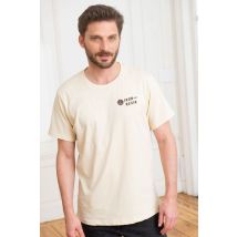 IRON & RESIN - T-shirt in cotone ecrù