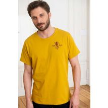 IRON & RESIN - T-Shirt Jaune Imprimé Coton