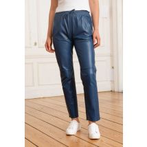 OAKWOOD - Pantalon en cuir bleu pour femme