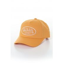 VON DUTCH - Casquette jaune avec logo blanc