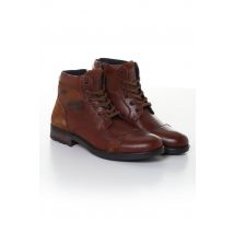 - Boots en cuir cognac pour homme