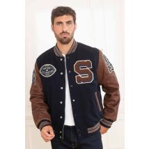 SCHOTT - Teddy varsity US en cuir et laine