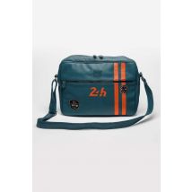 CLASSIC LEGEND MOTORS - Sac bandoulière en cuir bleu royal et orange racing pour homme