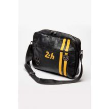 CLASSIC LEGEND MOTORS - Sac bandoulière en cuir noir et jaune racing pour homme