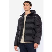 SCHOTT - Plumífero de nailon con capucha negra