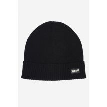 SCHOTT - Bonnet noir avec logo sur revers