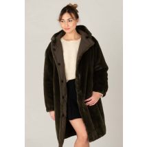 OAKWOOD - Manteau long réversible kaki pour femme