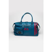 CLASSIC LEGEND MOTORS - Sac de voyage en cuir bleu ocean style racing