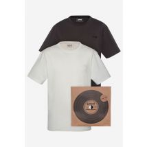 SCHOTT - Pack de 2 t-shirts blanc cassé et noir
