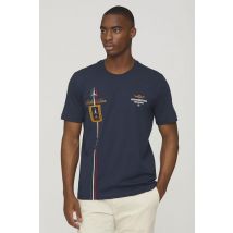 AERONAUTICA MILITARE - Marineblaues Kurzarm-T-Shirt aus Baumwolle