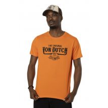 VON DUTCH - T-shirt orange et noir