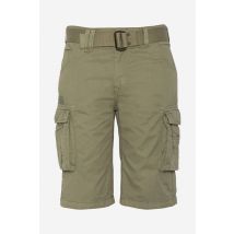 SCHOTT - Shorts cargo in cotone leggero color kaki