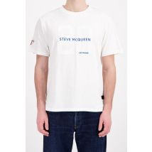 3GM - T-shirt Steve McQueen a maniche corte color ecrù