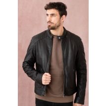 OAKWOOD - Blouson en cuir noir pour homme