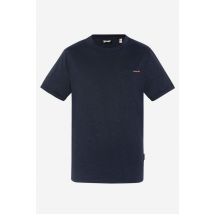 SCHOTT - T-shirt en coton bleu marine