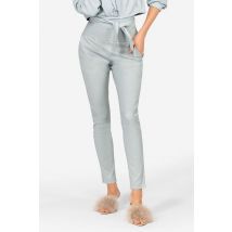 IBANA - Pantaloni in pelle stretch blu Haze