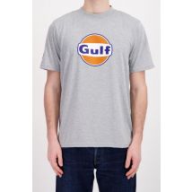 3GM - Camiseta de algodón gris con logo Gulf