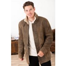 CITYZEN - Manteau élégant en peau de mouton retournée col montant