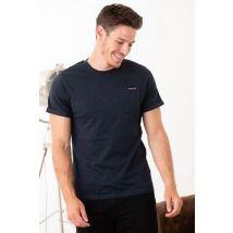 SCHOTT - T-shirt en coton bleu marine