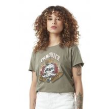 VON DUTCH - Camiseta caqui estampado rock