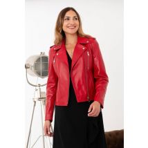 CITYZEN - Perf' en cuir rouge effet brillant