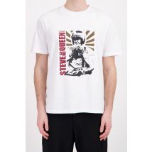 3GM - T-shirt con grafica bianca Steve McQueen