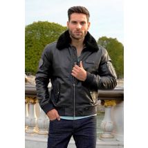 - Blouson aviateur 70 ans patrouille de France noir homme