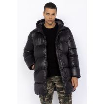 SCHOTT - Doudoune longue matelassée à capuche noire