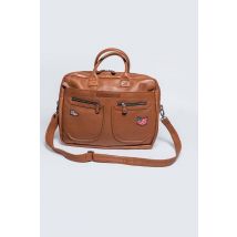 CLASSIC LEGEND MOTORS - Sac en cuir marron type messenger Steve McQueen