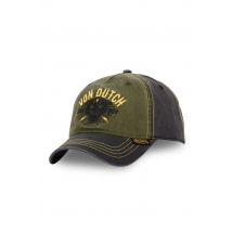 VON DUTCH - Casquette en coton brodée kaki et noir