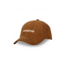 VON DUTCH - Casquette brodée marron en velours cotelé