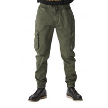 VON DUTCH - Pantalón cargo color caqui para hombre