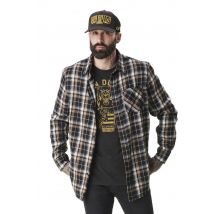 VON DUTCH - Camicia in flanella a quadri con ricamo sul retro