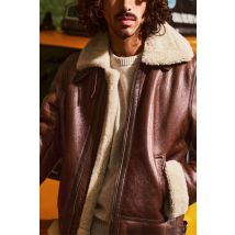 SCHOTT - Bomber B-3 de piel de oveja de doble cara color mocca