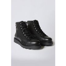 AERONAUTICA MILITARE - Boots à lacets en cuir et en toile noir