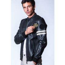 CLASSIC LEGEND MOTORS - Blouson en cuir racing avec patch interchangeable