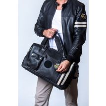 CLASSIC LEGEND MOTORS - Borsa in pelle 48 ore con patch intercambiabile