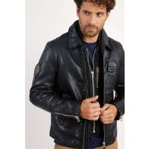 - Blouson aviateur en cuir col chemise de la Patrouille de France