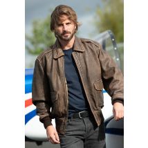 US WINGS - Blouson aviateur de la Seconde Guerre Mondiale effet vieilli