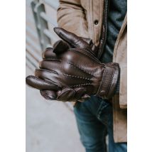 THE JACK LEATHERS - Gant en cuir de gentleman marron foncé