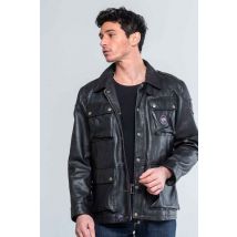 CLASSIC LEGEND MOTORS - Veste de travail en cuir noir Steve McQueen