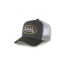 VON DUTCH - Cappellino da baseball grigio con logo contorno giallo