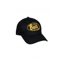 BUCO - Cappellino nero con logo nero e giallo
