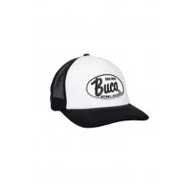 BUCO - Gorra trucker con logo blanco y negro.