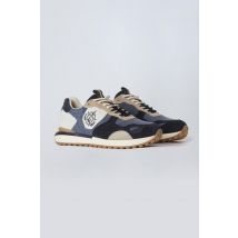 AERONAUTICA MILITARE - Zapatillas de lona y ante en color azul marino, blanco y crudo