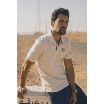 GULF - Polo in cotone ecrù con logo a cuore