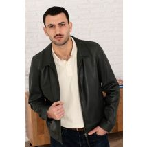 SERGE PARIENTE - Chaqueta cuello camisero piel lavada verde