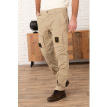 AERONAUTICA MILITARE - Pantaloni pilota in cotone italiano beige