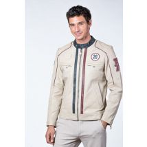 STEVE MCQUEEN - Chaqueta de carreras de piel color crudo