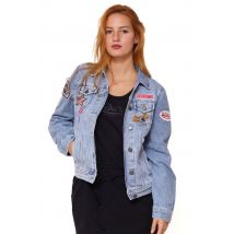 VON DUTCH - Giacca in denim da donna con toppe